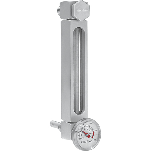 Aluminum Liquid Level Gauge, Threaded, 6" L, 205°F (96.11° C) Smart Ofis