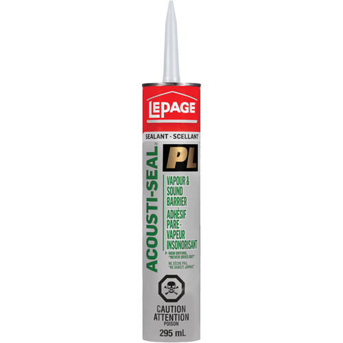 PL&reg; Vapour Barrier & Sound Reduction Adhesive, 825 ml, Tube, Black Smart Ofis
