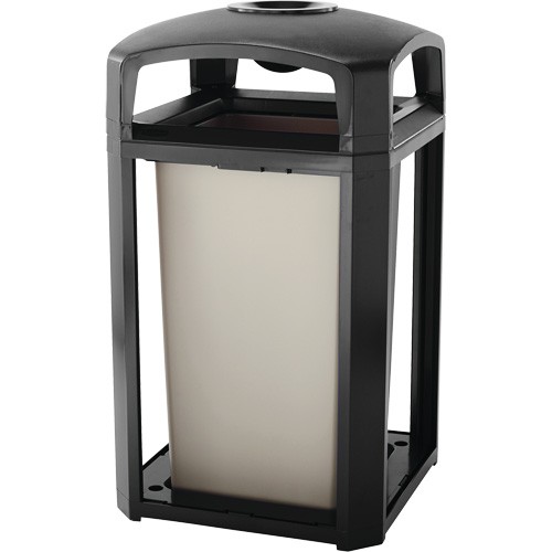 Cendrier et corbeille pour d&eacute;chets de s&eacute;rie classique de s&eacute;rie Landmark, Plastique, Capacit&eacute; 50 gal. US, Hauteur 46-1/2" Smart Ofis