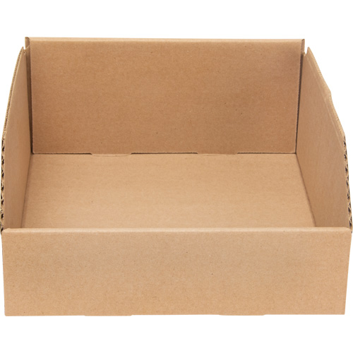 Boîtes profondes en carton ondul&eacute;, 11-3/4" la x 11-1/4" p x 4-1/2" h, Beige Smart Ofis