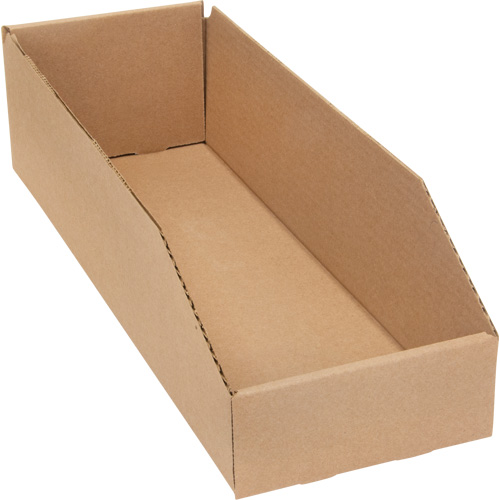 Boîtes profondes en carton ondul&eacute;, 5-3/4" la x 17-1/4" p x 4-1/2" h, Beige Smart Ofis
