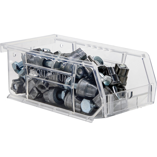Crystal Clear Ultra Bins, 4-1/8" W x 3" H x 7-3/8" D, Clear Smart Ofis