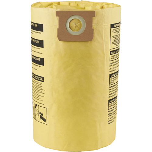 Sacs filtrants pour d&eacute;bris secs jetables &agrave; haute efficacit&eacute; de type J, 15 - 22 gal US Smart Ofis