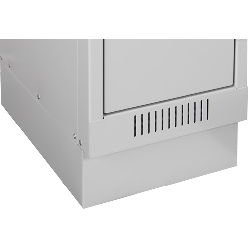 Clean Line Economy Lockers Recessed Base, 1 Banks, 4" H x 12" W x 18" D, Grey, Steel Smart Ofis