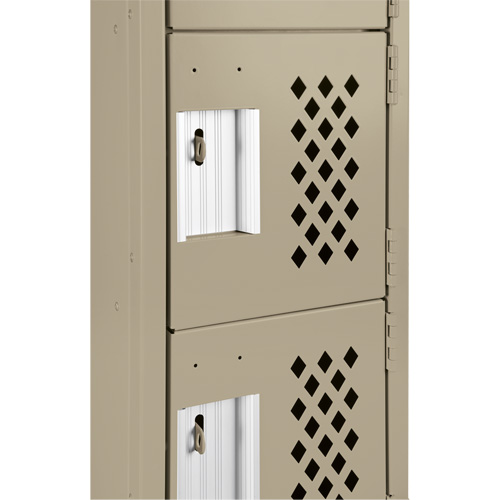 Assembled Lockerettes Clean Line Perforated Economy Lockers, 6 -tier, 18" x 72" x 12", Steel Smart Ofis