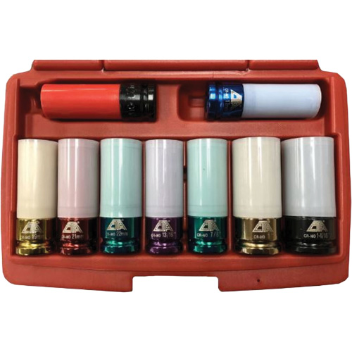 Thin Wall Master Impact Socket Set, 9 Pieces, 1/2" Drive Size Smart Ofis