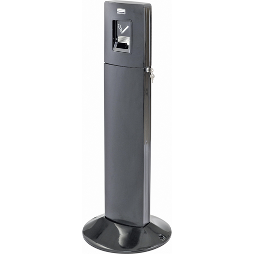 Metropolitan Smokers' Station, Free-Standing, Stainless Steel, 1.6 US gal. Capacity, 42-4/5" Height Smart Ofis
