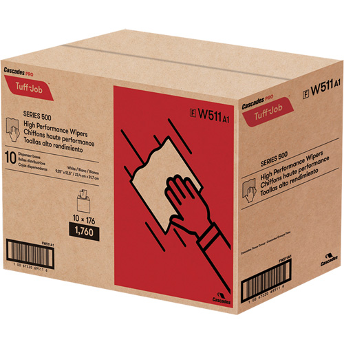 Pro Tuff-Job&reg; High Performance Spunlace Wipers, All-Purpose, 12-1/2" L x 9-1/4" W Smart Ofis