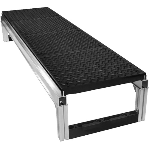 FOUNDATION Diamond-Plate Traction Modular Aluminum Work Platform Kit, 36" W x 72" D, 400 lbs. Capacity, All-Welded Smart Ofis