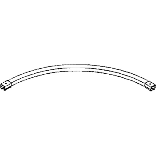 90° Curved Curtain Partition Track with Splicers, 3' L Smart Ofis