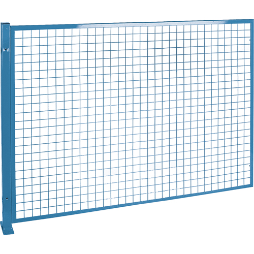 Protecteurs de p&eacute;rim&egrave;tre - Style treillis m&eacute;tallique, 4' h x 8' la, Bleu Smart Ofis