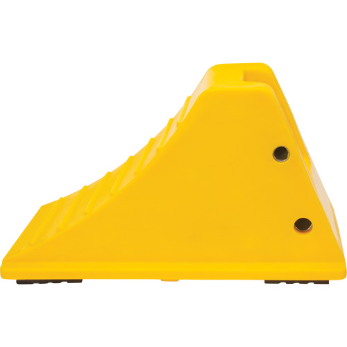 Wheel Chocks with Rubber Tread, Polyurethane, Yellow, 11-1/4" W x 21" D x 12-1/4" H Smart Ofis