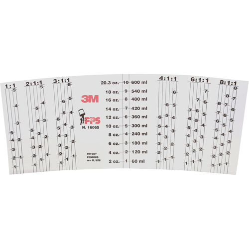 Bande &agrave; ins&eacute;rer indicatrice de rapport de m&eacute;lange pour godet PPS Smart Ofis