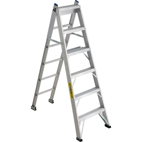 2700 Series Industrial Duty Multi-Way Ladders, 6', Aluminum, 250 lbs. Cap., ANSI 1, CSA 1 Smart Ofis