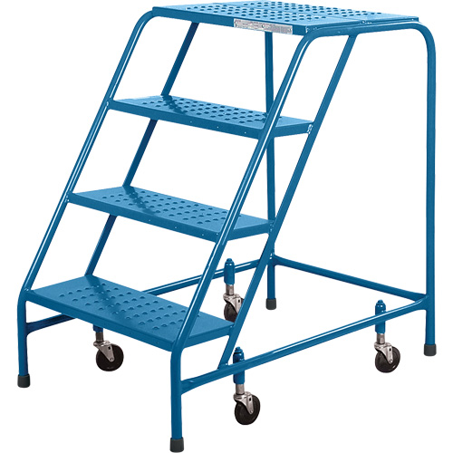 CSA Rolling Step Ladder, 4 Steps, 22" Step Width, 37" Platform Height, Steel Smart Ofis