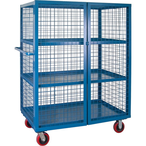 Wire Mesh Truck, 3 Tiers, 51" L x 32" W x 62.5" H, 2400 lbs. Cap. Smart Ofis