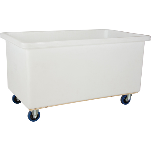 Straight Wall Box Truck, White Polyethylene, 51" L x 33" W x 39" H, 25 cu. Ft. Volume, 600 lbs. Capacity Smart Ofis