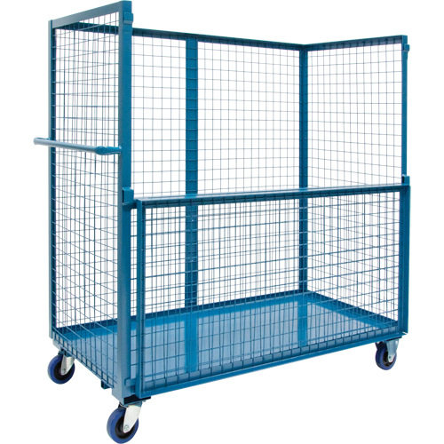 Wire Mesh Stock Truck, Steel, 30" x 55" x 72", 2400 lbs. Capacity Smart Ofis