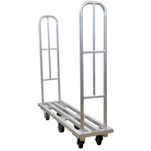 Aluminum U-Boat Platform Truck, 16" W x 63" L, 1322 lbs. Cap., Polyurethane Wheels Smart Ofis