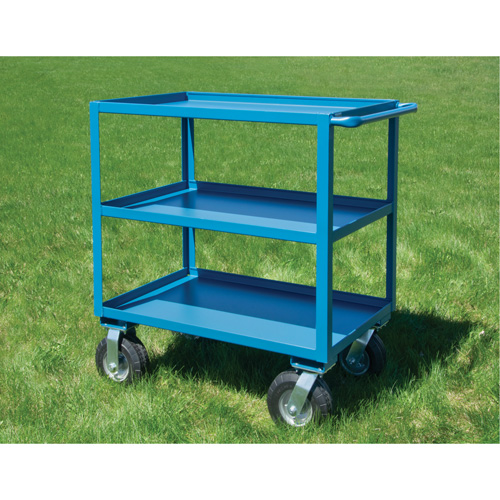 Outdoor Shelf Cart, 3 Tiers, 18" W x 39" H x 33" D, 1200 lbs. Capacity Smart Ofis