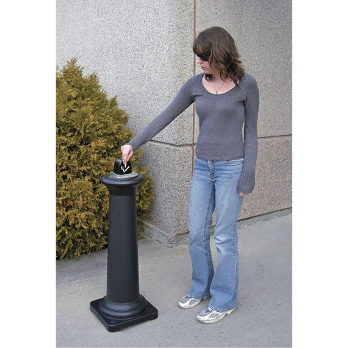 Groundskeeper Tuscan Cigarette Waste Collector, Free-Standing, Metal, 1 US gal. Capacity, 38-1/2" Height Smart Ofis