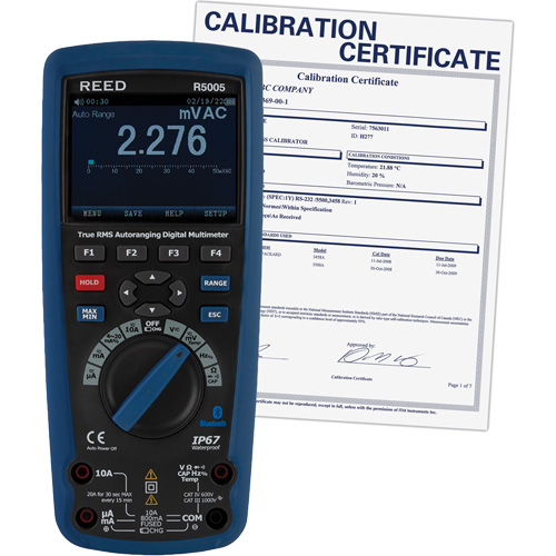 True RMS Industrial Multimeter with ISO Certificate, AC/DC Voltage, AC/DC Current Smart Ofis