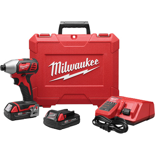 M18 Cordless Hex Impact Driver Kit, 1/4", 1500 in-lbs Max. Torque, 18 V, Lithium-Ion Smart Ofis