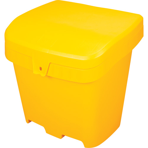 Bacs d'entreposage pour sel & sable, Avec Moraillon, 21" x 27" x 26", 4,24 pi³, Jaune Smart Ofis