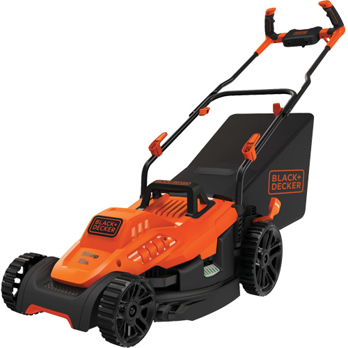 Lawn Mower with Comfort Grip Handle, Push Walk-Behind, Electric, 15" Cutting Width Smart Ofis