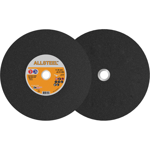 Meule pour scie &agrave; tronçonner AllSteel, 14" x 1/8", Arbre de 25/32", Type 1, Oxyde d'aluminium, 5400 Tr/min Smart Ofis