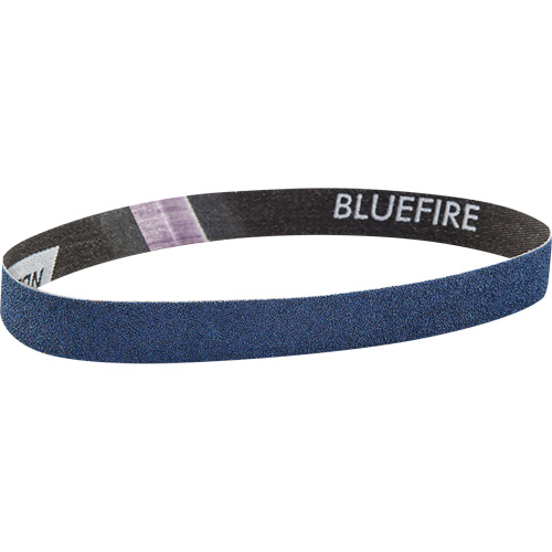 Courroie abrasive en tissu Bluefire, 3/4" la x 18" lo, Alumine de zirconium, Grain 120 Smart Ofis