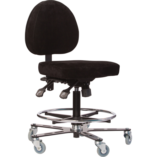 Si&egrave;ges ergonomiques pour le soudage TF180, Su&egrave;de, Noir, Capacit&eacute; 300 lb Smart Ofis