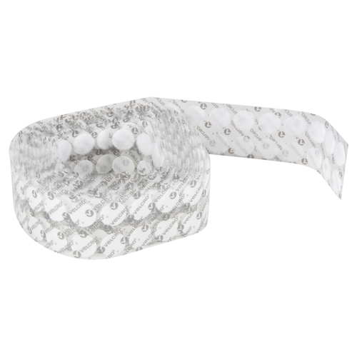 Attaches en jeton, Boucle et crochet, 3/4" dia., Adh&eacute;sif, Blanc Smart Ofis