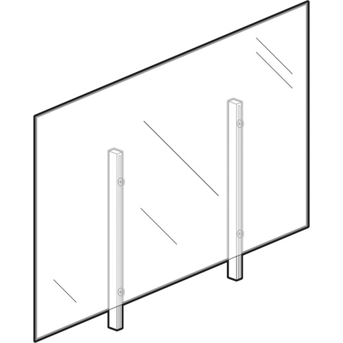 Sneeze Guard, 48" W x 36" H Smart Ofis