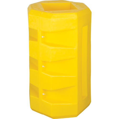Column Protectors, 8-1/4" x 10-1/4" Inside Opening, 23-1/2" L x 23-1/2" W x 39-1/2" H, Yellow Smart Ofis