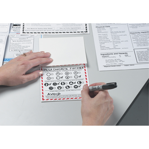 OTS WHMIS Labels, Vinyl, Sheet, 5" L x 5" W Smart Ofis
