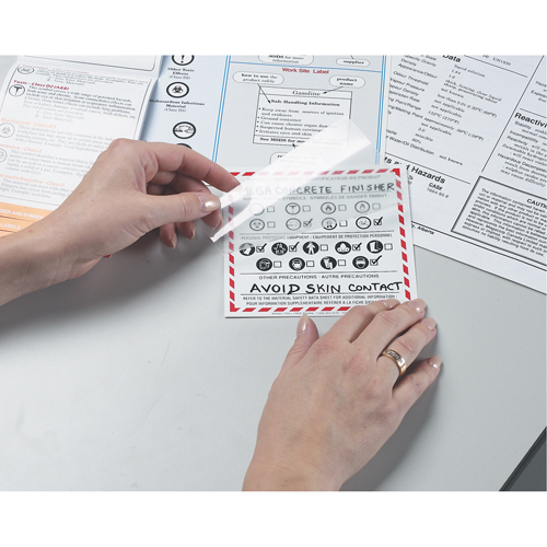 OTS WHMIS Labels, Vinyl, Sheet, 5" L x 5" W Smart Ofis