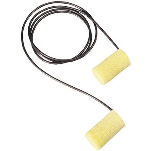 E-A-Rsoft Yellow Neons  Metal Detectable Earplugs, Corded, Large, Bulk - Polybag, 33 NRR dB Smart Ofis