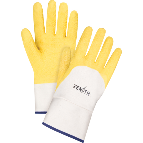Gants enduits au fini rugueux, 10/T-Grand, R&ecirc;vetement Latex de caoutchouc, Enveloppe en Coton Smart Ofis