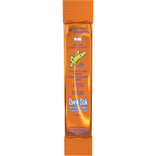 Sqwincher&reg; Boisson de r&eacute;hydratation ZERO Qwik Stik, Poudre, Orange Smart Ofis