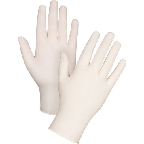 Gants d'examen de premi&egrave;re qualit&eacute; pour peau sensible, Petit, Latex, 4 mils, Poudr&eacute;s, Naturel Smart Ofis