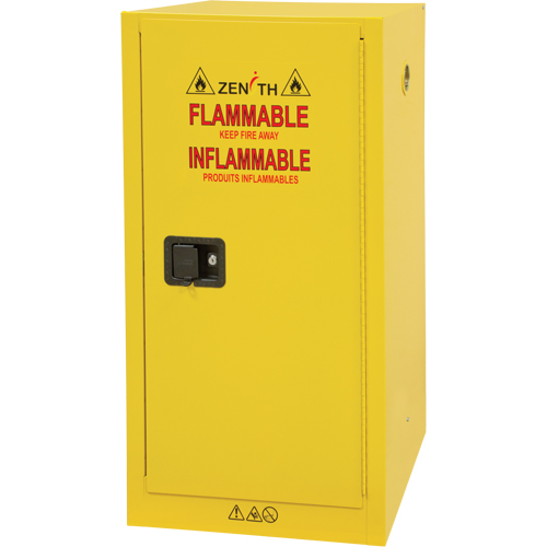 Flammable Storage Cabinet, 16 gal., 1 Door, 23" W x 44" H x 18" D Smart Ofis