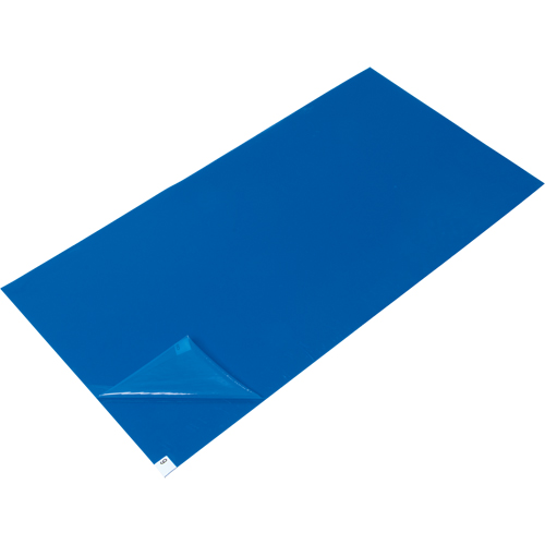 Peel-Away Cleanroom Mat Refills, 1.57 mils Thick, 2' W, 3-3/4' L x Blue Smart Ofis