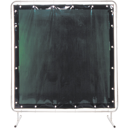 Welding Screen and Frame, 3 Panels, Green, 5'x6'x4' Smart Ofis