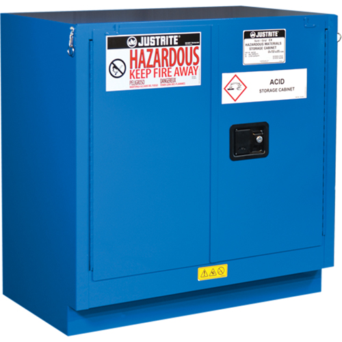 ChemCor&reg; Lined Hazardous Material Undercounter Safety Cabinets, 22 gal., 35" x 35" x 22" Smart Ofis