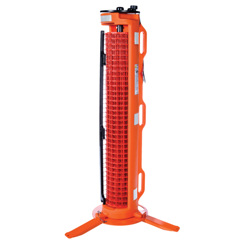 Barri&egrave;re avec 3 pieds, 50' lo, Plastique, Orange Smart Ofis