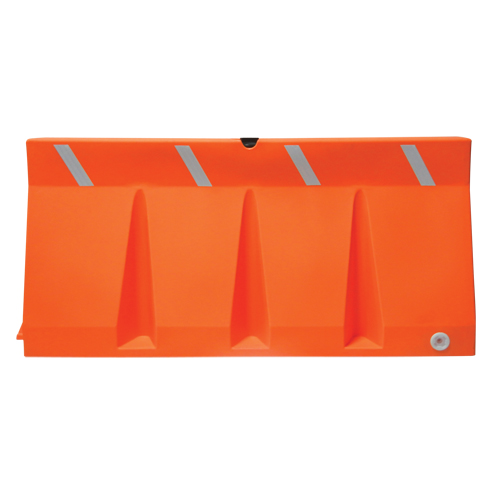 Traffic Barriers, Water-Filled, 69.75" L x 33.75" H, Orange Smart Ofis