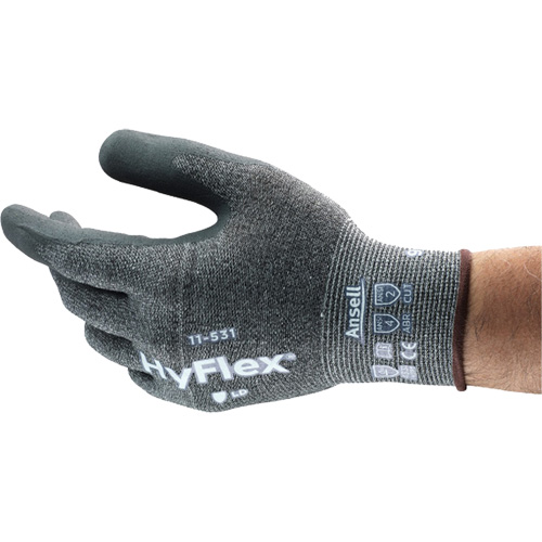 Gant enduit Hyflex r&eacute;sistant &agrave; la coupe, 6, R&ecirc;vetement Nitrile, Calibre 18, Enveloppe en Nylon Smart Ofis