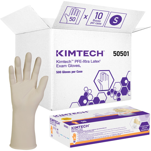 Kimtech XTRA-PFE Medical Gloves, Small, Latex, 6-mil, Powder-Free, White, Class 2 Smart Ofis