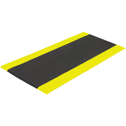 Tapis antifatigue Airsoft, Rugueux, 3' x 5' x 3/8", Noir/Jaune, &eacute;ponge en PVC Smart Ofis